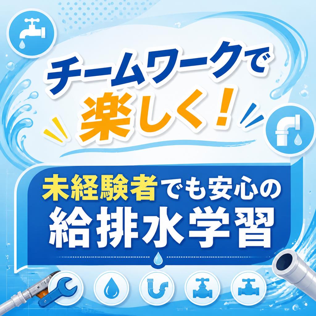チームワークで楽しく！未経験者でも安心の給排水学習